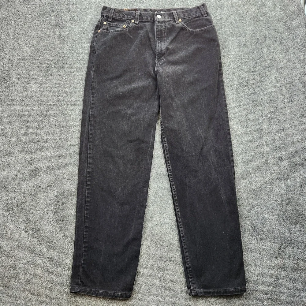 VINTAGE Levi's 550 Jeans Mens 36x32 Black Denim Relaxed‎ Fit Tapered Made in USA